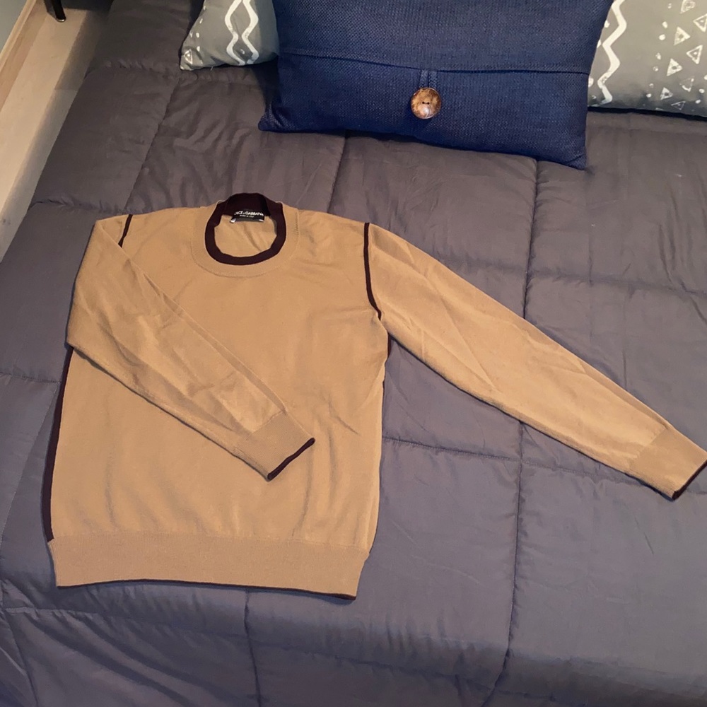 Dolce and Gabbana Tan Crewneck Sweater